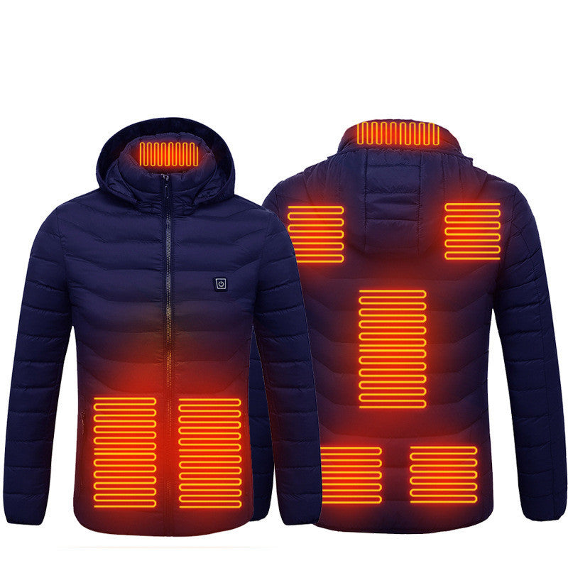 Men Heated Puffer Jacket Electric Heating Coat- Warm for the Winter