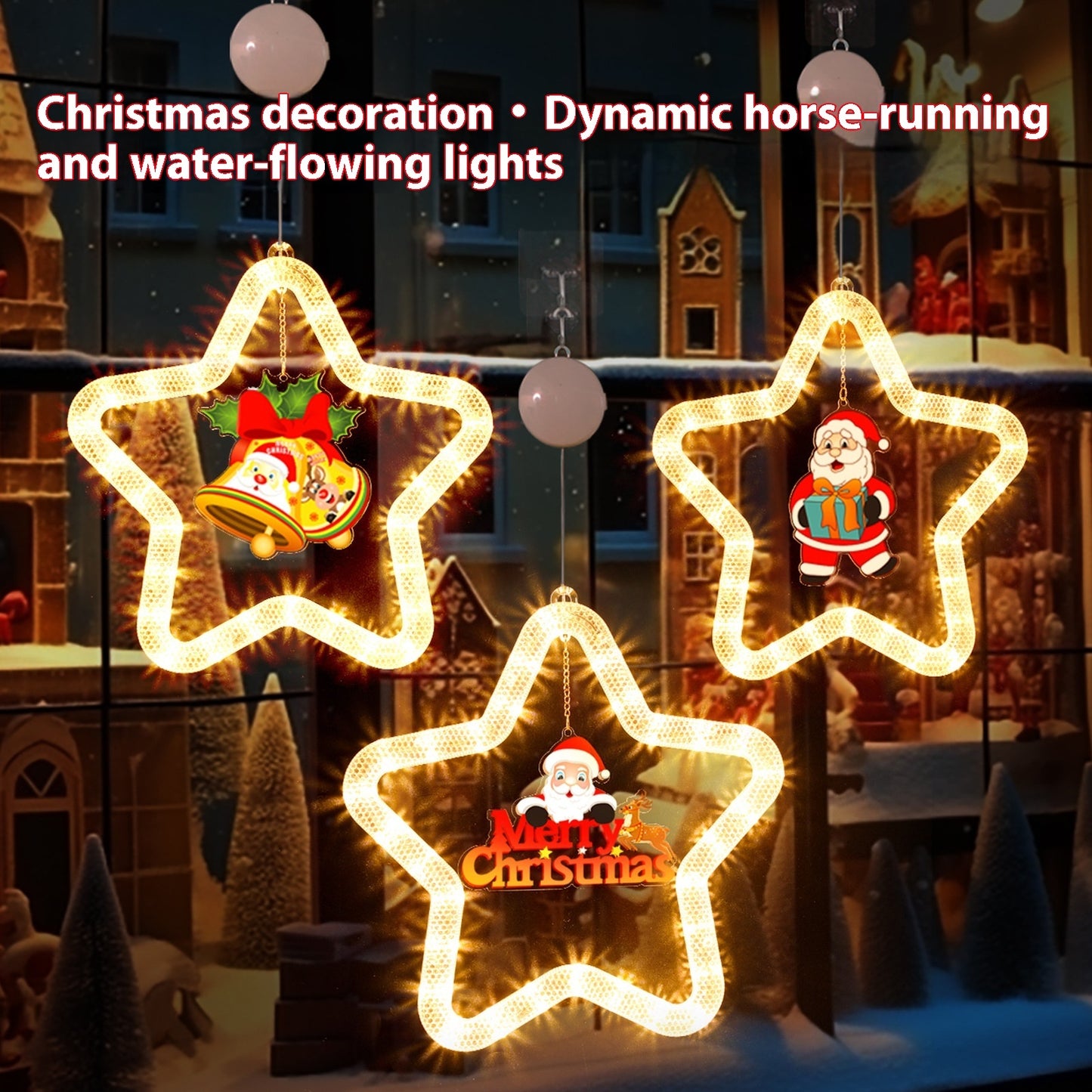 Christmas Pendant Decoration Led Christmas Star Light Decoration For Holiday