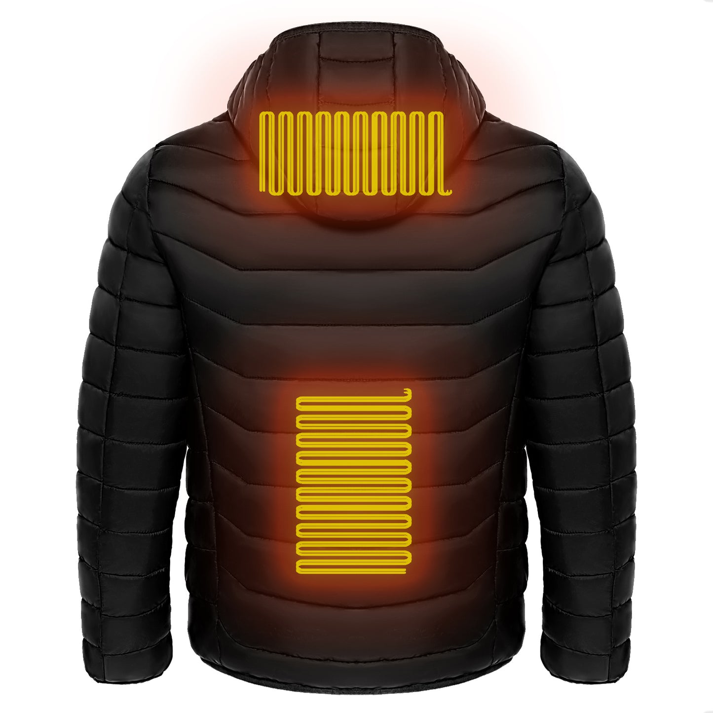 Men Heated Puffer Jacket Electric Heating Coat- Warm for the Winter