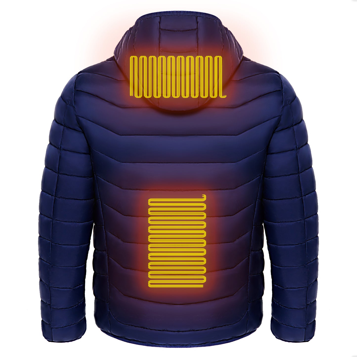 Men Heated Puffer Jacket Electric Heating Coat- Warm for the Winter