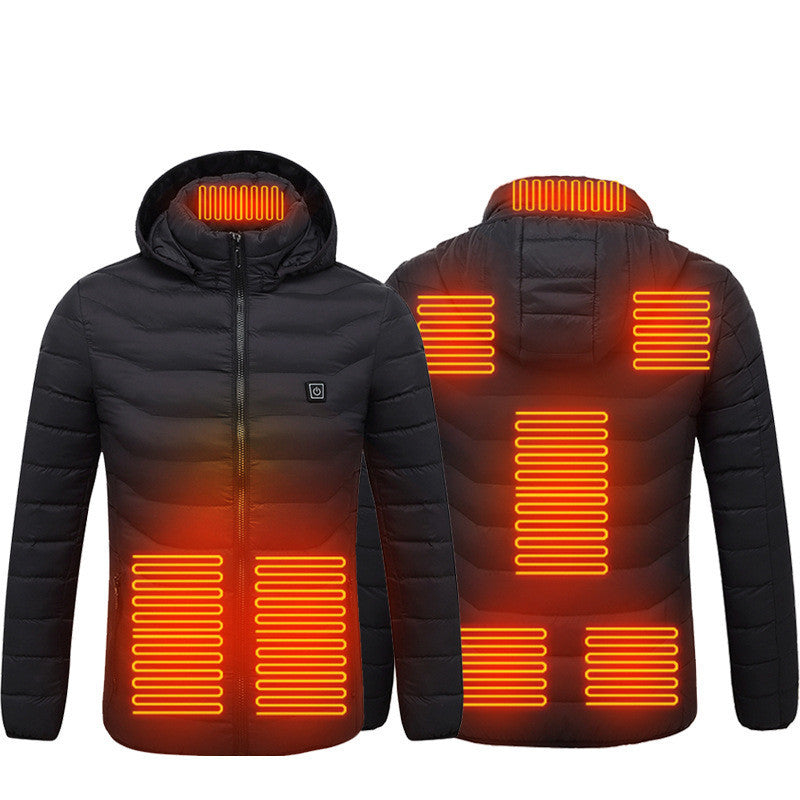 Men Heated Puffer Jacket Electric Heating Coat- Warm for the Winter