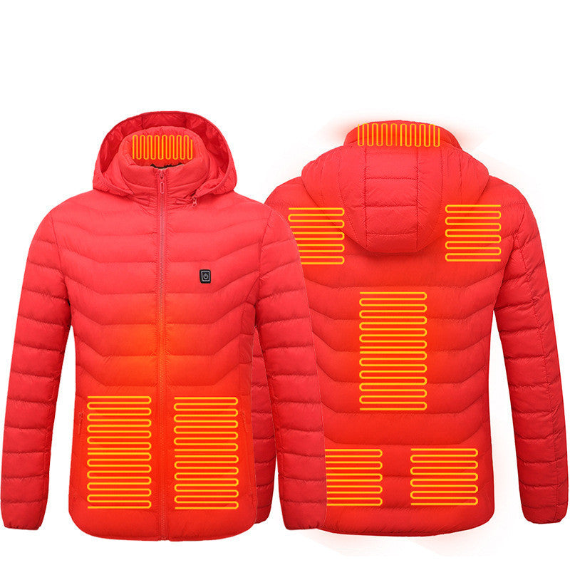 Men Heated Puffer Jacket Electric Heating Coat- Warm for the Winter