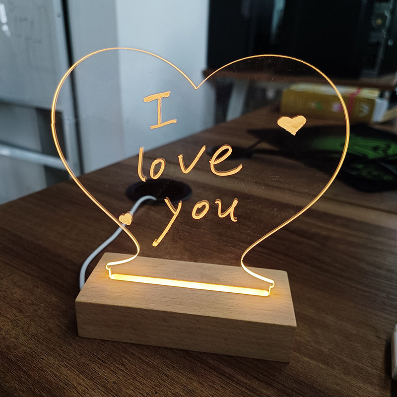Creative Led Night Light USB Message Board Holiday Gift