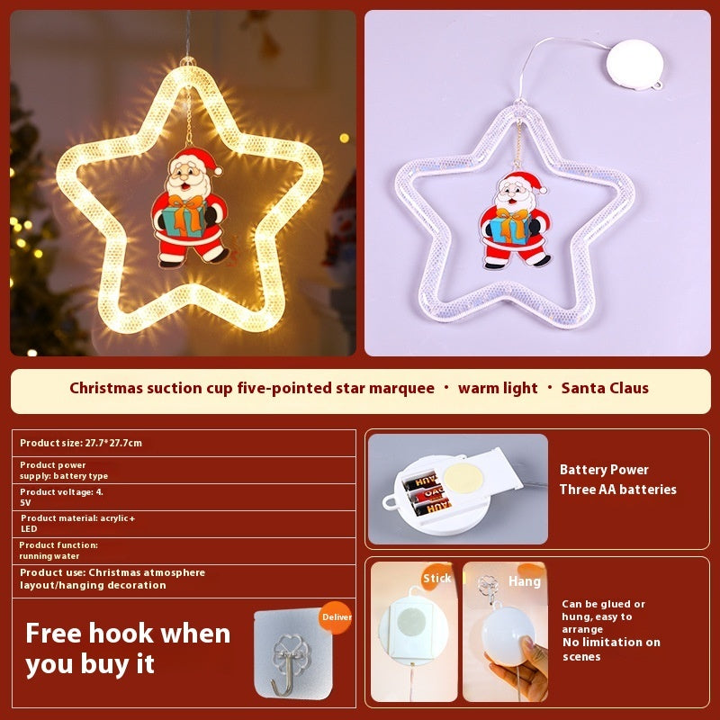 Christmas Pendant Decoration  Led Christmas Star Light Decoration For Holiday