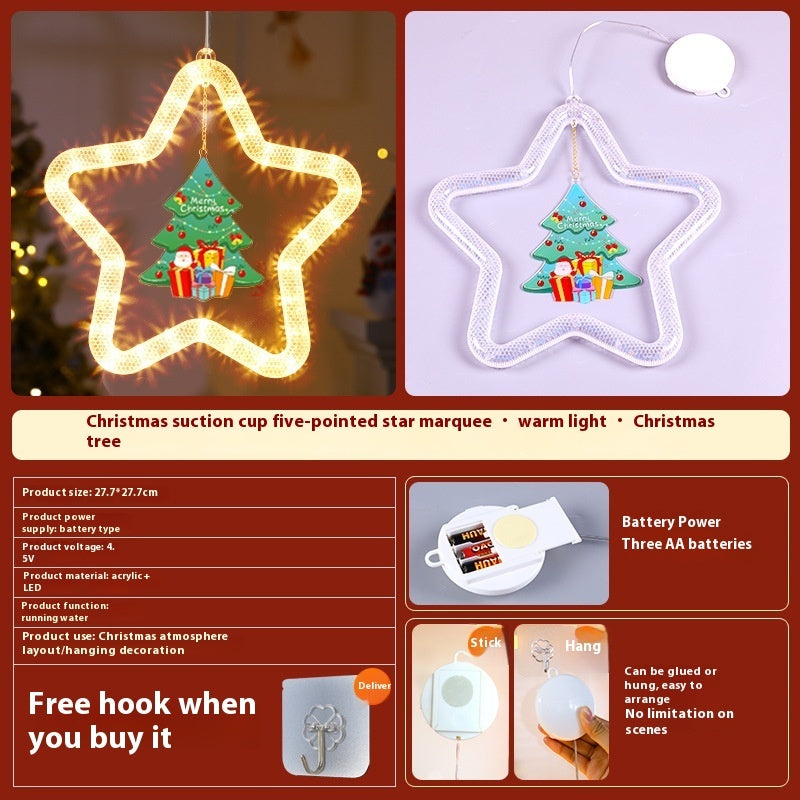 Christmas Pendant Decoration  Led Christmas Star Light Decoration For Holiday