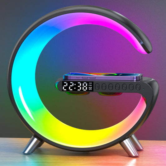 Intelligent LED Lamp Bluetooth Speaker, Wireless Charger, Atmosphere Lamp App Control For Bedroom Home Decor