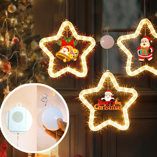 Christmas Pendant Decoration  Led Christmas Star Light Decoration For Holiday