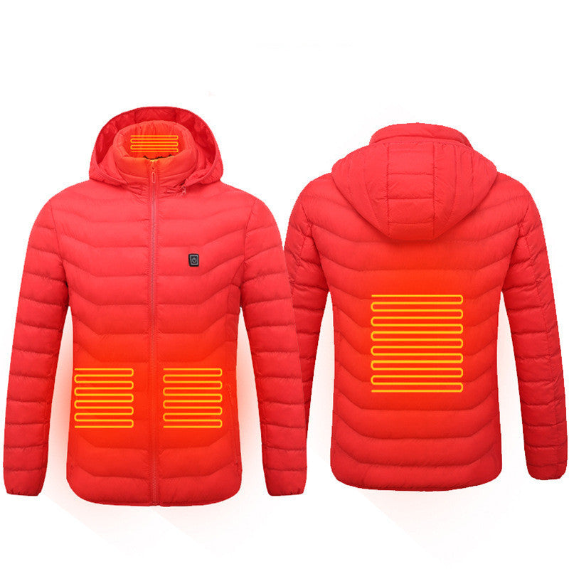Men Heated Puffer Jacket Electric Heating Coat- Warm for the Winter